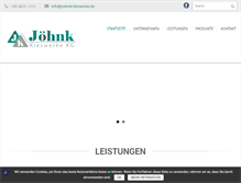 Tablet Screenshot of joehnk-kieswerke.de